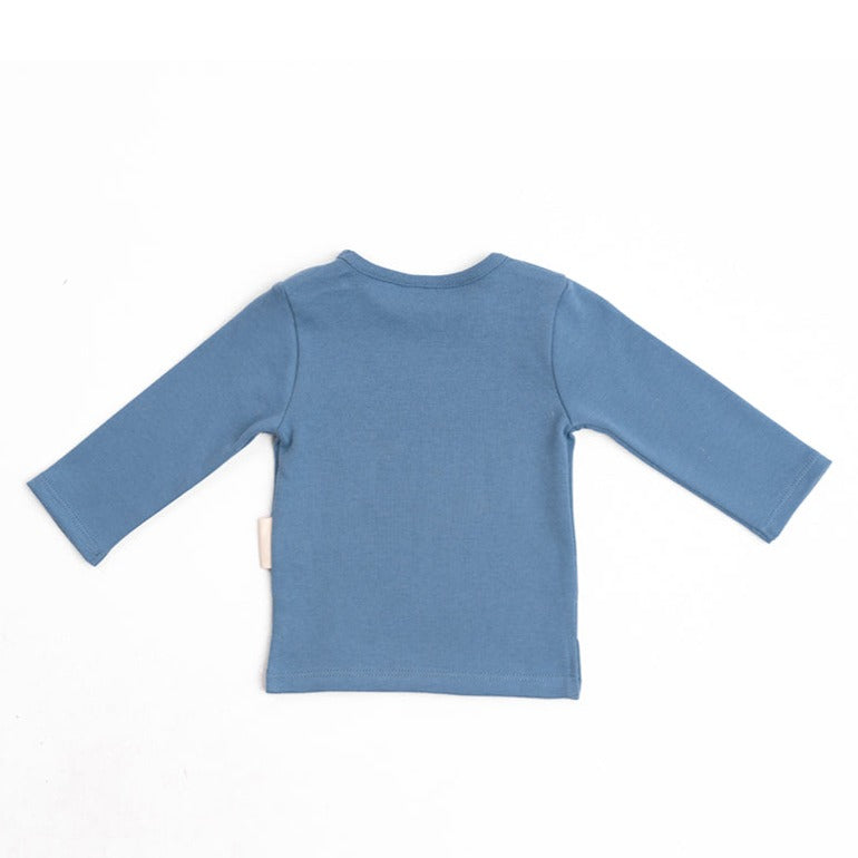 Hazel biologische assymytresische top met lange mouwen