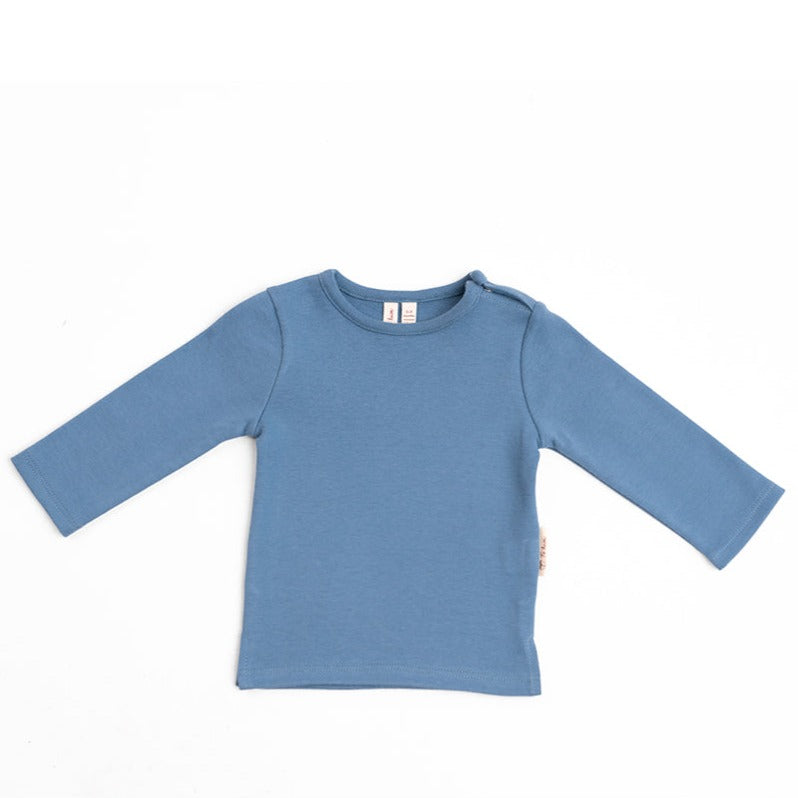 Hazel biologische assymytresische top met lange mouwen