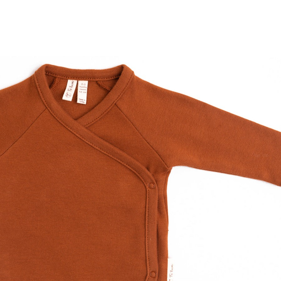 Mio biologische kimonostijl top met lange mouwen