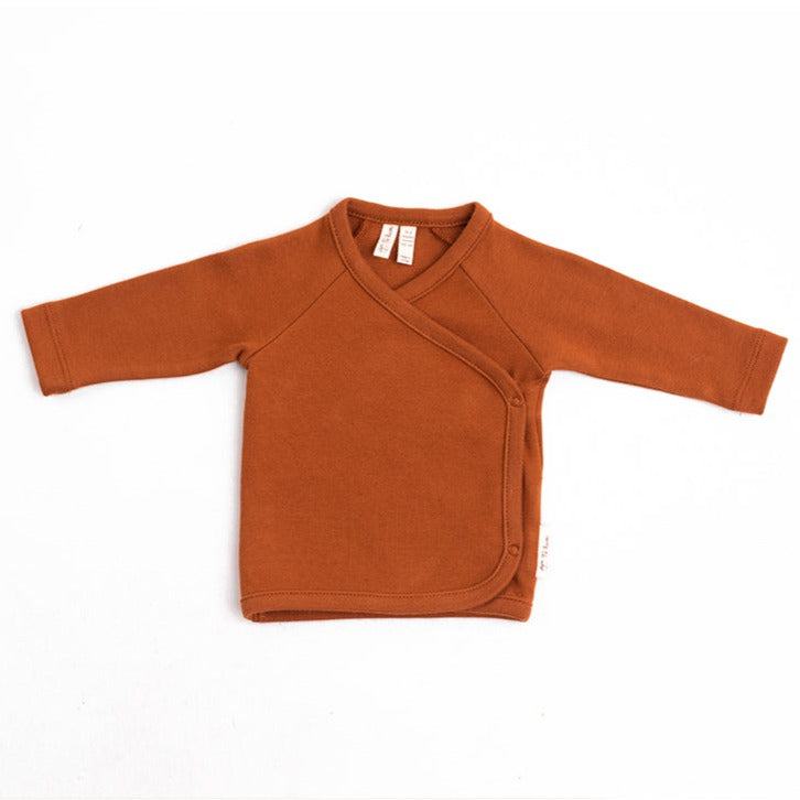 Mio biologische kimonostijl top met lange mouwen