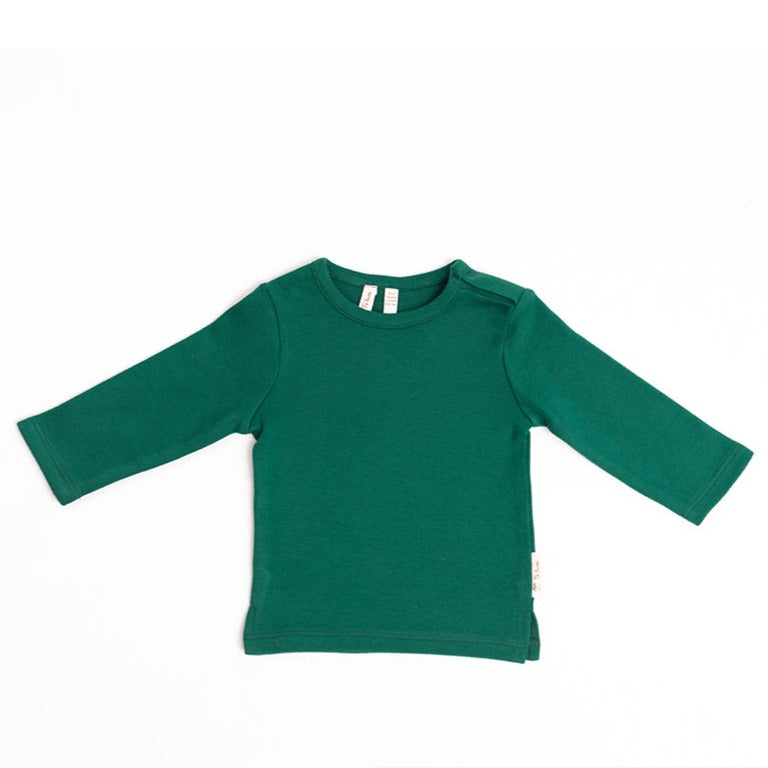 Hazel biologische assymytresische top met lange mouwen